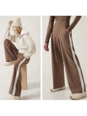 Athleta Venice Colorblock Wide Leg pant 2X brown